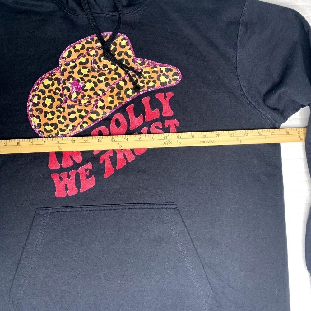 Port Company In Dolly We Trust Women/Unisex Graphic Pullover Hoodie SZ XL NEW - Picture 5 of 9